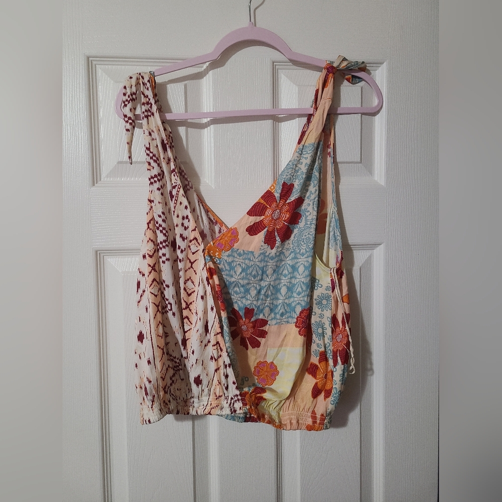 Free People Floral Patchwork Top - image 3